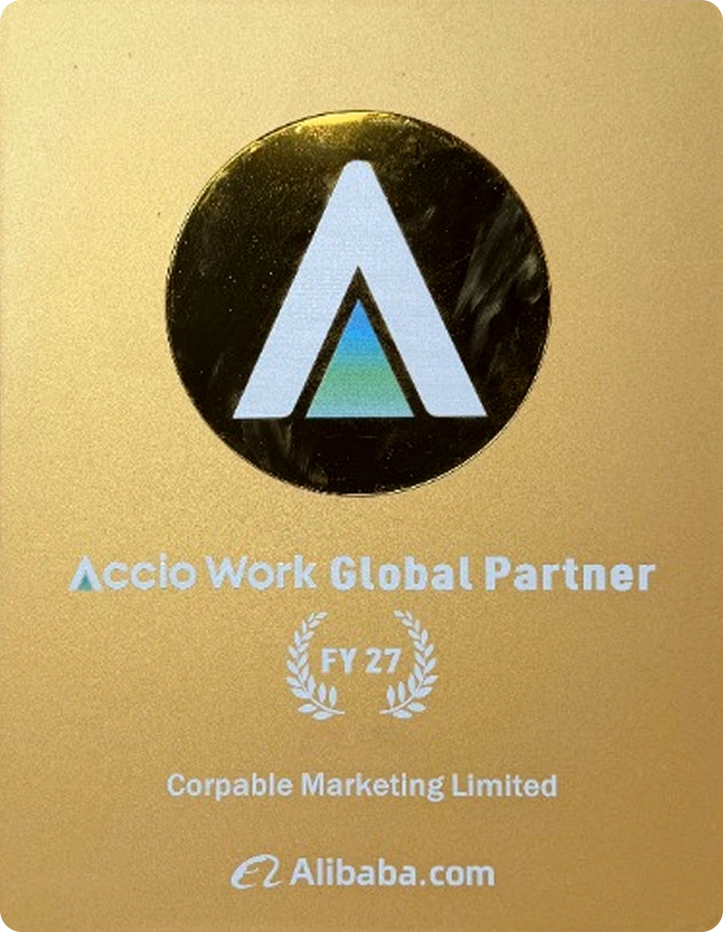 Accio Work Global Partner FY27 官方实物金牌原件细节