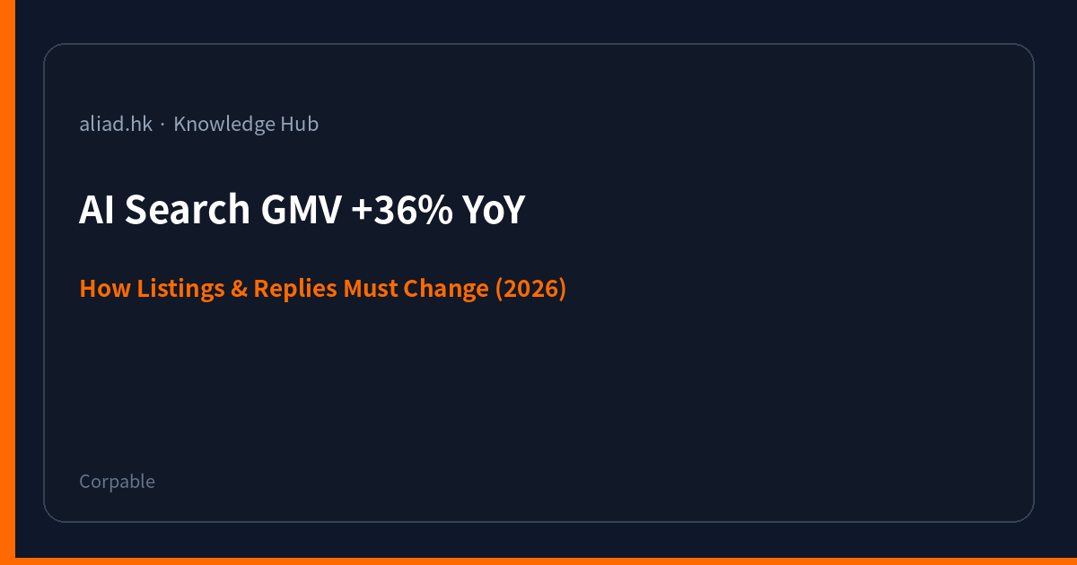 AI Search Drove Merchant GMV +36% YoY: How to Adapt Listings and Replies (2026) cover