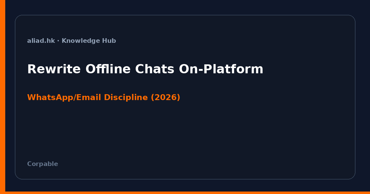 WhatsApp/Email Deals Must Be Rewritten Onto Alibaba.com (2026) cover