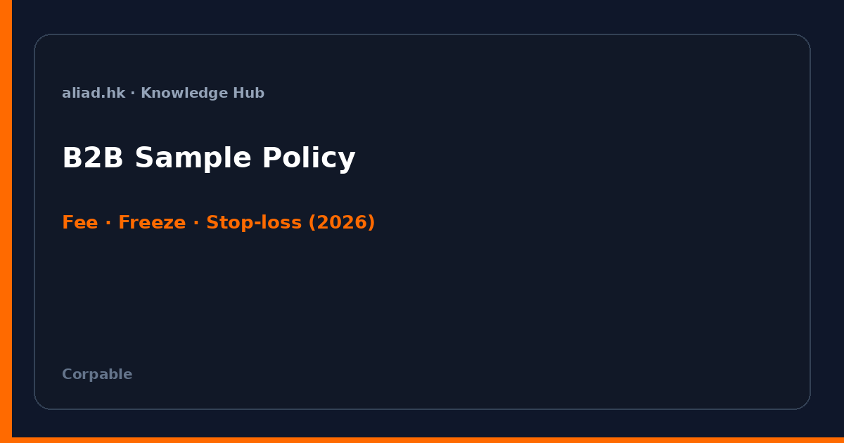 Alibaba.com B2B Sample Policy: Fees, Spec Freeze, and Stop-Loss (2026) cover