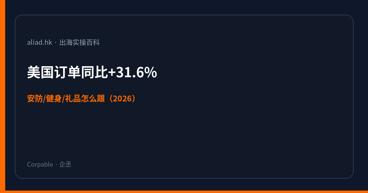 美国订单同比 +31.6%：安防 / 健身 / 礼品这波怎么备货跟询盘（2026）封面